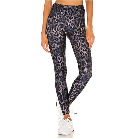 Koral Drive Cheetara Blue Animal Print High Rise Leggings Size Small - Picture 1 of 6